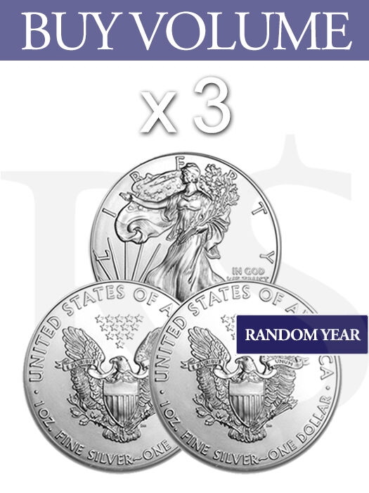 Buy Volume: 3 or more American Eagle 1 oz Silver Coin - Random Year