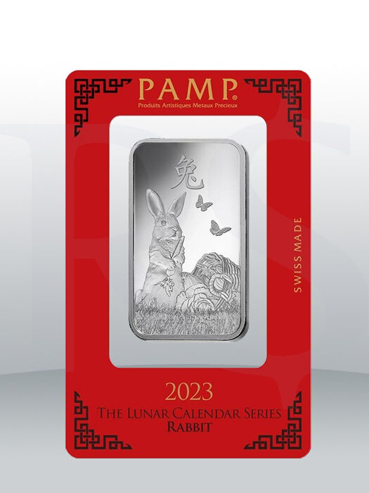 PAMP Suisse Lunar Rabbit 1 oz Silver Bar