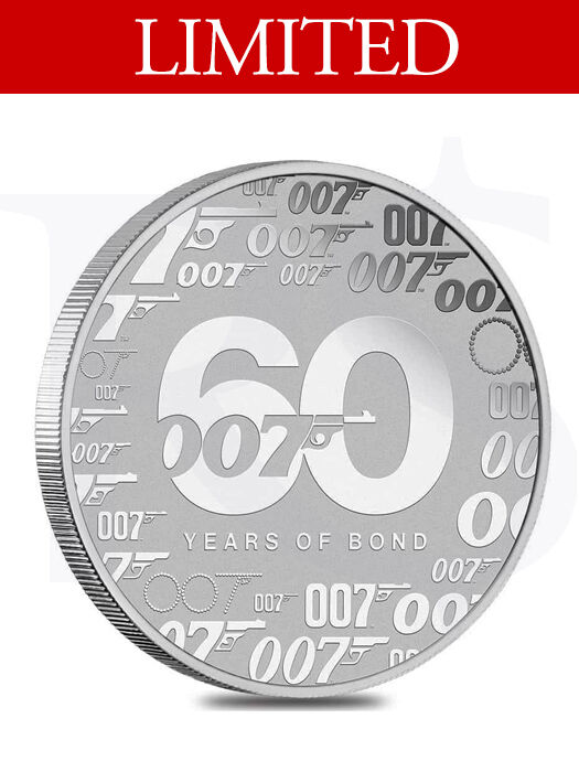 2022 60 Years of Bond 1 oz Silver Coin