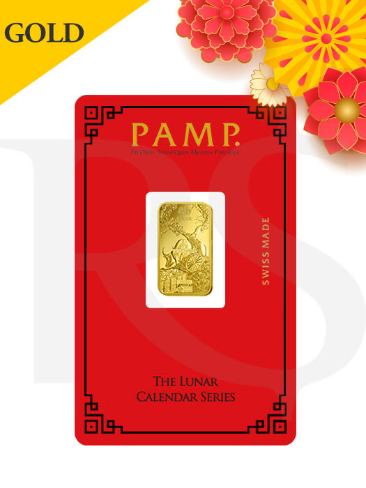 PAMP Suisse Lunar Ox 5 gram Gold Bar
