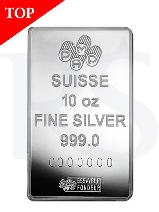 PAMP Suisse Lady Fortuna 10 oz Silver Bar