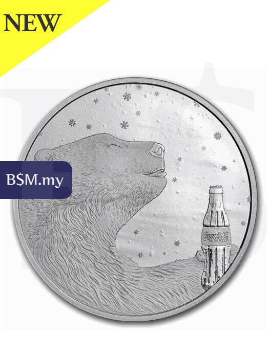 Coca-Cola® Polar Bears 1 oz Silver Round