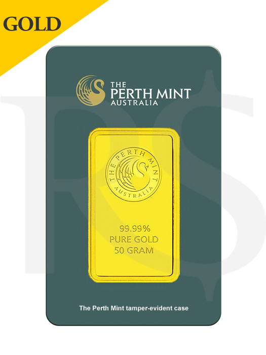 Perth Mint 50 gram 999 Gold Bar