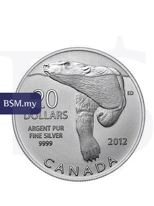 Canadian Polar Bear 1/4 oz 9999 Silver Coin