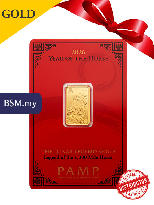PAMP Legend Horse 5 gram 999 Gold Bar