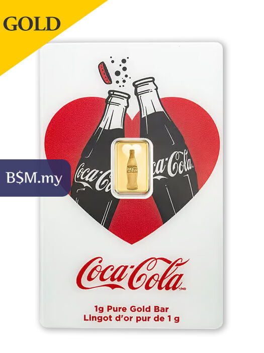 PAMP Suisse Coca-Cola Valentine Day 1g Gold Bar