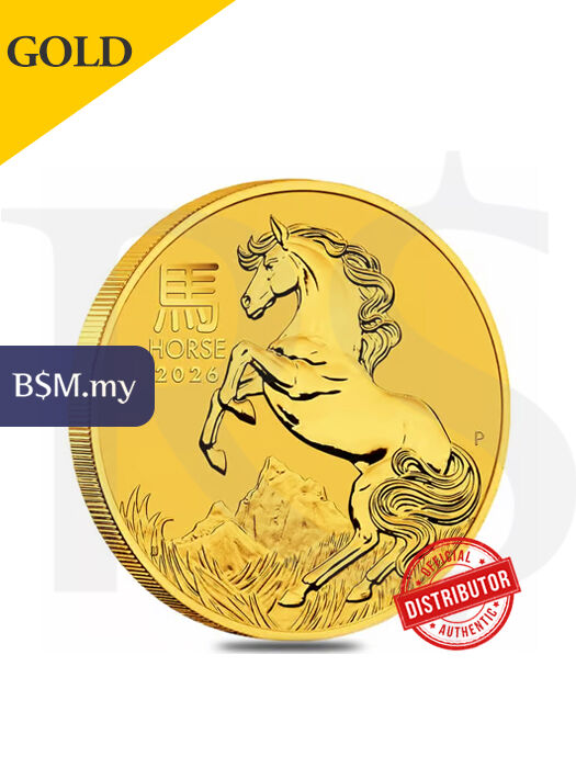 Perth Mint Lunar Horse 1/2 oz (15.55g) 9999 Gold Coin