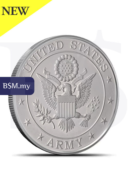 1 oz Silver Round US Army Because of the Brave