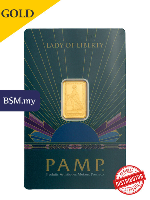 PAMP Lady of Liberty 2.5 gram Gold Bar