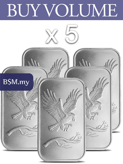 Buy Volume: 5 or more SilverTowne 1 oz Eagle Silver Bar