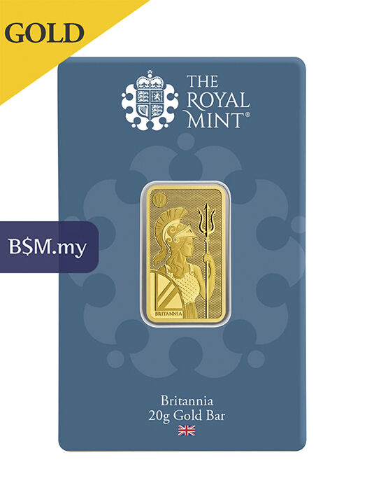 Royal Mint Britannia 20 gram Gold Bar