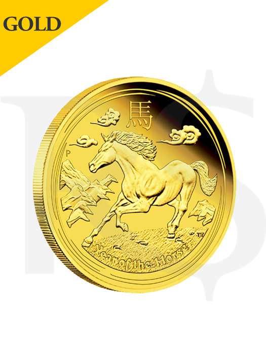 2014 Perth Mint Lunar Horse 1/4 oz Gold Coin