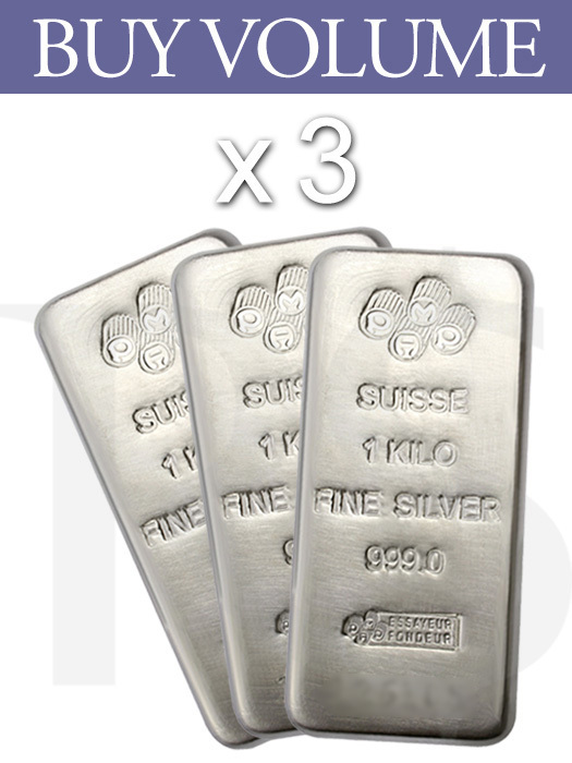 Buy Volume: 3 or more PAMP Suisse Silver Kilo Bar (With Assay Certificate)