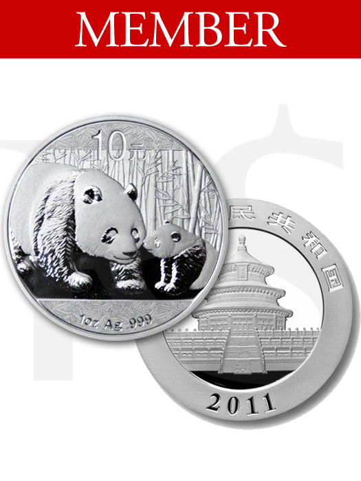 2011 Chinese Panda 1oz Silver Coin