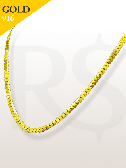 Necklace Curb Sandy 916 Gold 7.2 gram