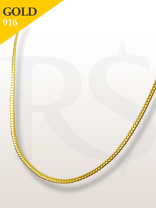 Necklace Curb Flat 916 Gold 10 gram