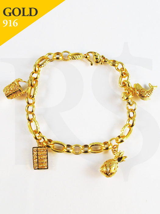 22k Gold Designer Stylish Bracelet Men's exclusive 916% casting CZ bracelets  72 | eBay