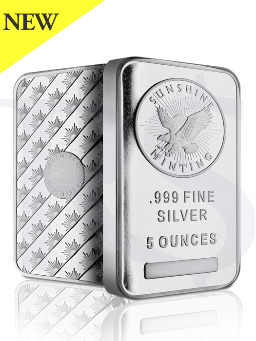 Sunshine Mint Silver Bar 5 oz (With MINT MARK SI™)