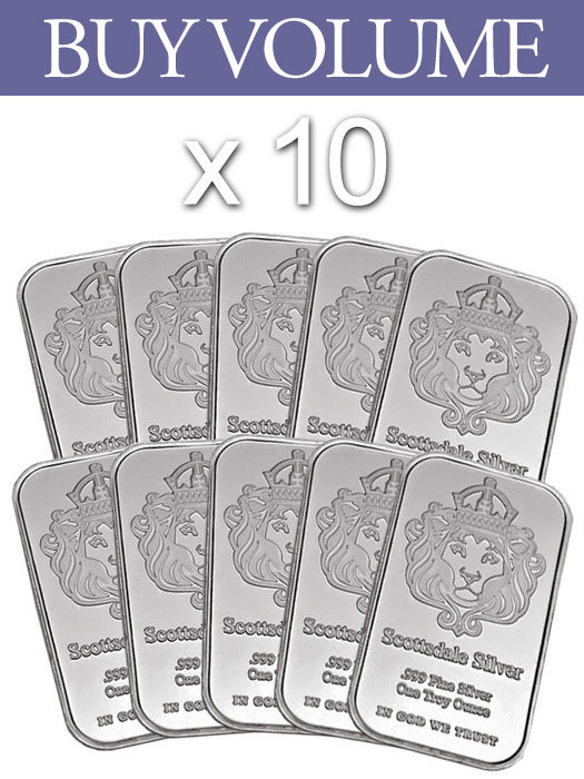 Scottsdale The One 1 oz Silver Bar (Pack of 10)