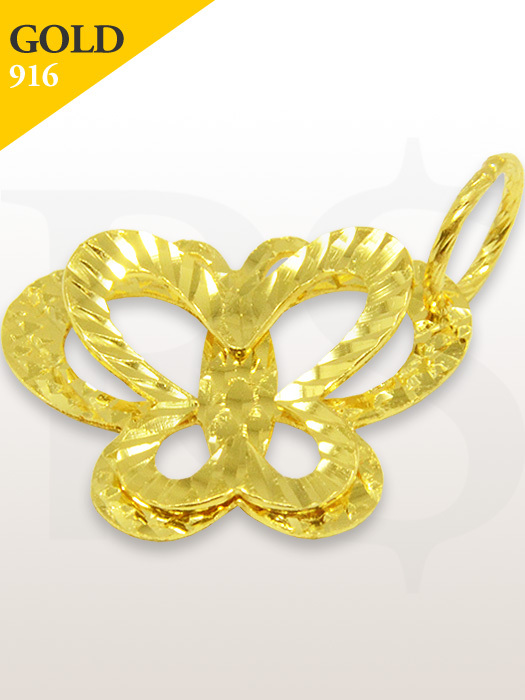 Pendant Butterfly 916 Gold 1.1 gram