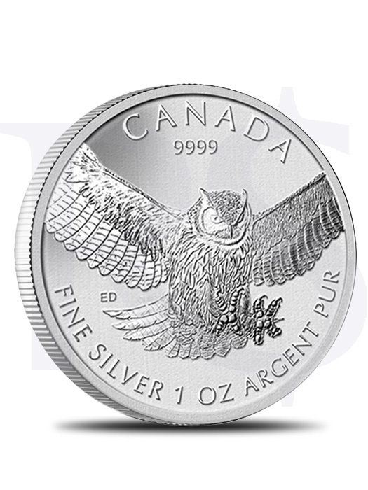 2015 Canada Great Horned Owl 1 oz Silver Coin