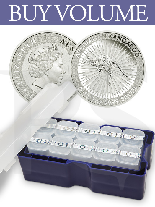 2016 Perth Mint Kangaroo 1 oz Silver Coin Monster Box (250 oz)
