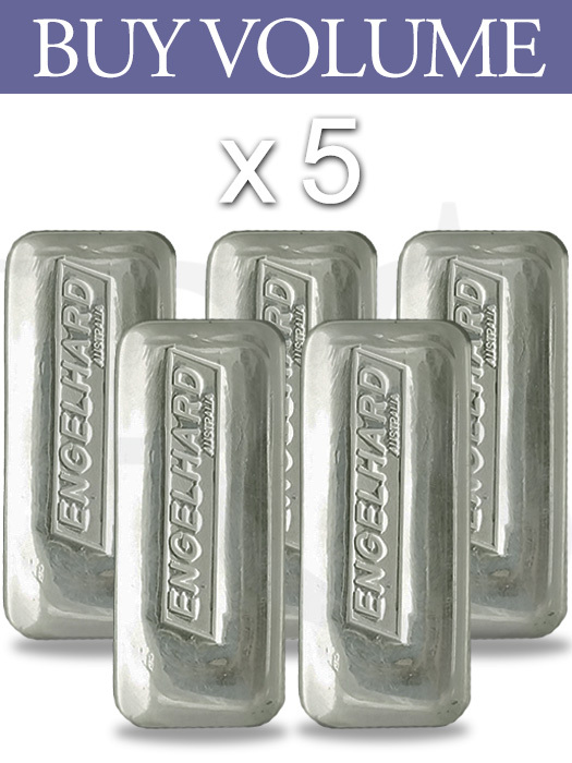 Buy Volume: 5 or more Engelhard 10 oz 999 Casting Silver Bar