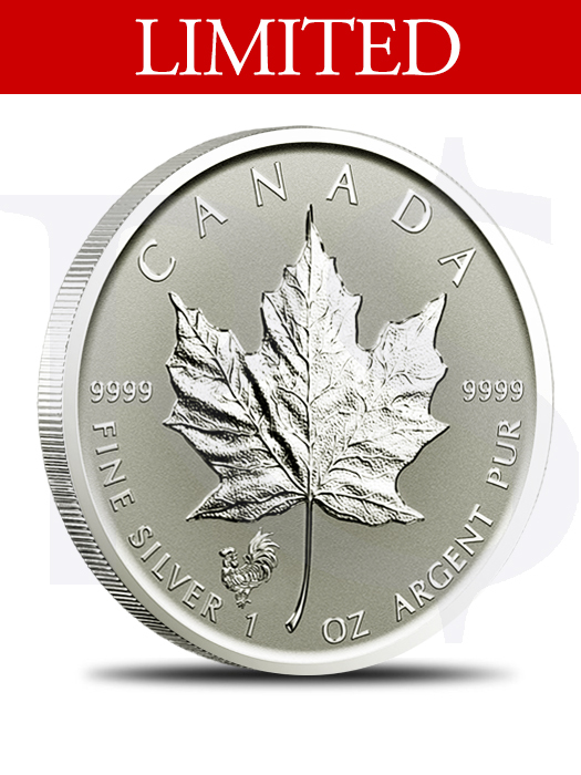 2017 Rooster Privy 1 oz Canadian Silver Maple Leaf
