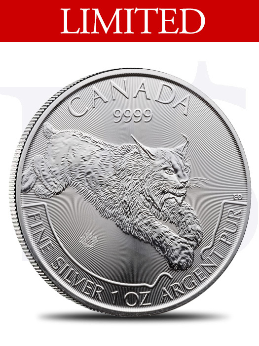 Canadian Predator Series: Lynx 1oz Silver Coin (with Capsule) 