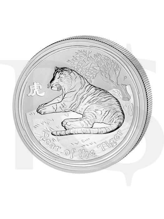 2010 Perth Mint Lunar Tiger 1 oz Silver Coin