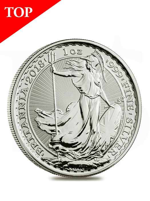 2018 Britannia 1 oz Silver Coin (With Capsule)