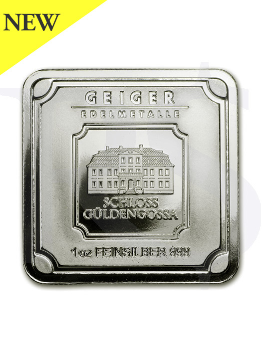 Geiger Edelmetalle (Original Square Series) 1 oz Silver Bar