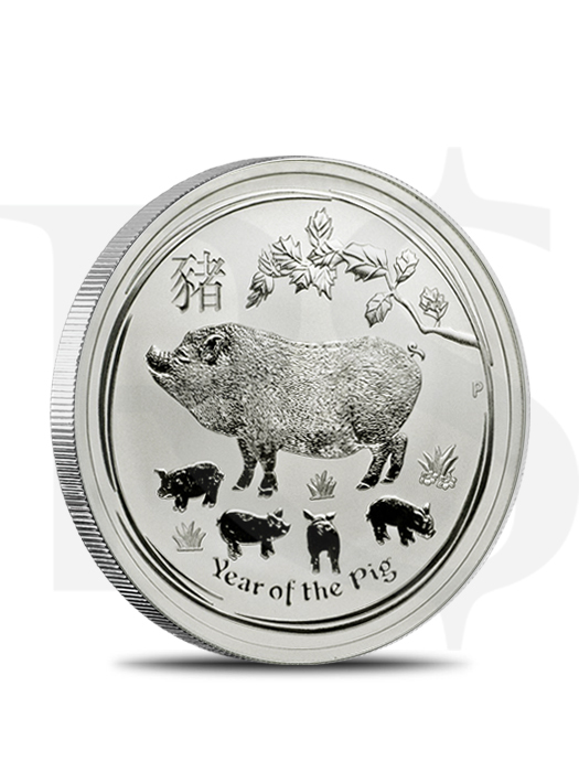 2019 Perth Mint Lunar Pig 1 oz Silver Coin