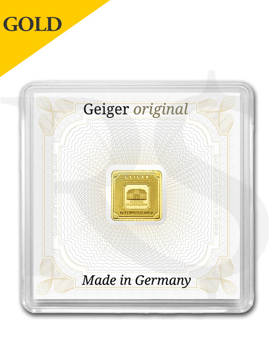 Geiger Edelmetalle (Original Square Series) 1 gram Gold Bar
