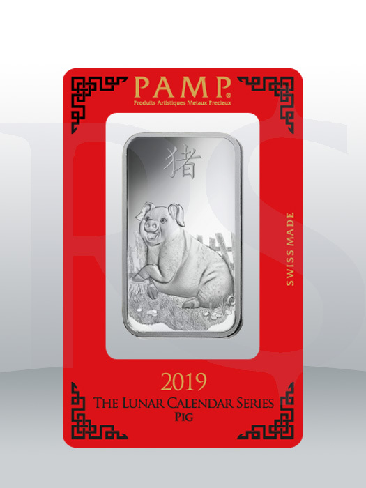 PAMP Suisse Lunar Pig 1 oz Silver Bar