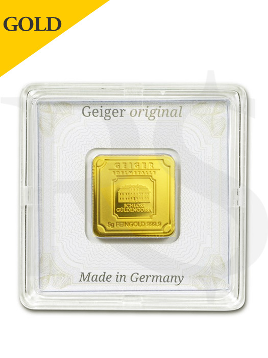 Geiger Edelmetalle (Original Square Series) 5 gram Gold Bar