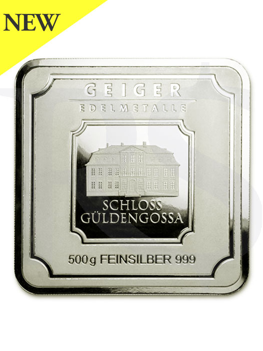 Geiger Edelmetalle (Original Square Series) 500 gram Silver Bar