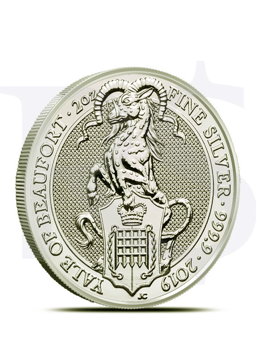 2019 Great Britain Queens Beast (Yale) 2 oz Silver Coin