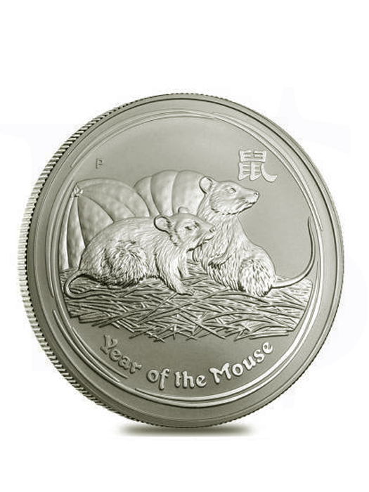 2008 Perth Mint Lunar Mouse 1 oz Silver Coin