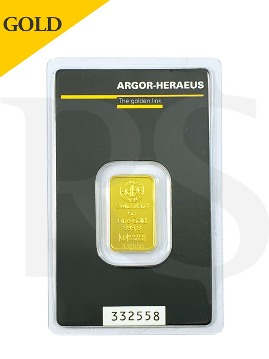 Argor-Heraeus 5 gram 9999 Gold Bar