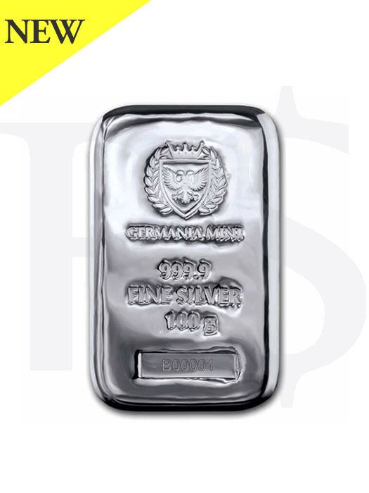 Germania Mint 100 gram Silver Bar
