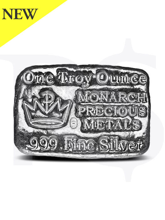 Monarch 1 oz Silver Bar Hand Poured