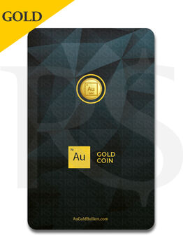 AUGoldBar 0.25 gram 999 Gold Coin (Black)