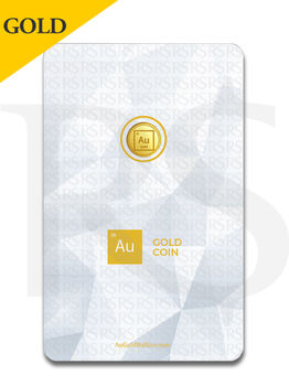 AUGoldBar 0.25 gram 999 Gold Coin (White)