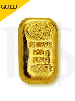 PAMP Suisse 100 gram Casting Gold Bar (With Assay Certificate)