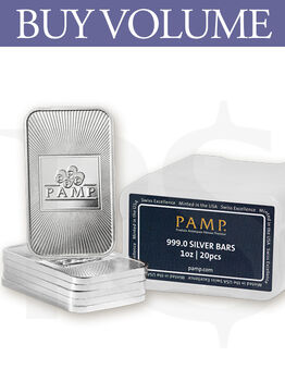 PAMP USA 1oz Silver Bar (Tube of 20)