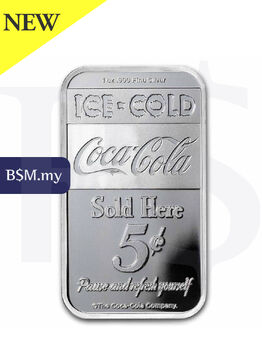 Coca-Cola® Vintage 1 oz Silver Struck Bar