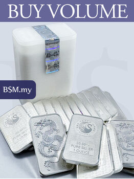 Perth Mint Lunar Dragon 1 oz Silver Bar (Tube of 20)