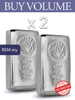 Buy Volume: 2 or more Perth Mint 10oz 9999 Cast Silver Bar
