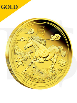 2014 Perth Mint Horse 1 oz 999 Gold Coin